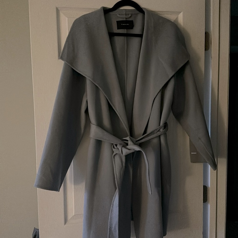 Tahari women’s wrap wool coat